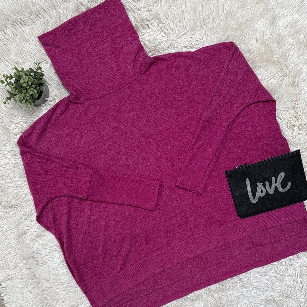 🎉HP🎉 Zenana Turtleneck Tunic 💗 Magenta - Picture 1 of 16